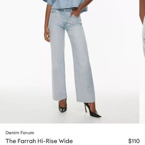 Aritzia Denim Forum Farrah Wide Leg